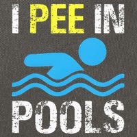 I Pee In Pools Funny Swimming Sayings Summer Cotton Canvas Backpack