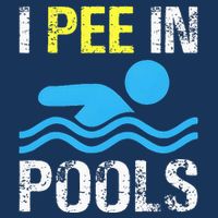 I Pee In Pools Funny Swimming Sayings Summer Infant Baby Jersey Bodysuit