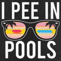 I Pee In Pools Garment-Dyed Fleece Hoodie