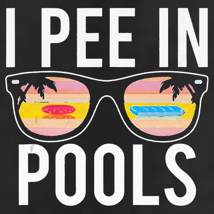 I Pee In Pools Garment-Dyed Fleece Hoodie