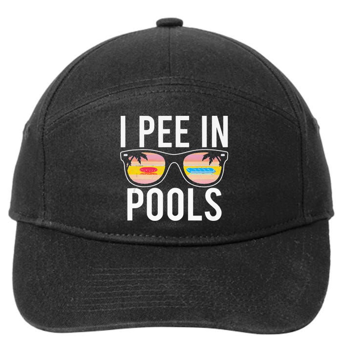 I Pee In Pools 7-Panel Snapback Hat