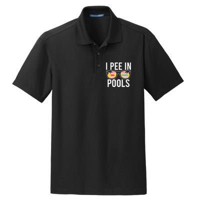 I Pee In Pools Dry Zone Grid Polo