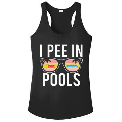 I Pee In Pools Ladies PosiCharge Competitor Racerback Tank