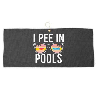 I Pee In Pools Large Microfiber Waffle Golf Towel
