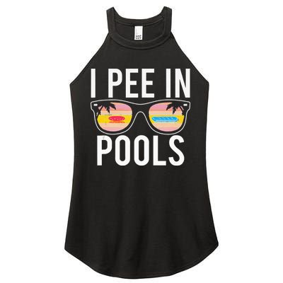 I Pee In Pools Women's Perfect Tri Rocker Tank