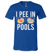 I Pee In Pools V-Neck T-Shirt