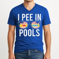 I Pee In Pools V-Neck T-Shirt