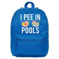 I Pee In Pools 16 in Basic Backpack