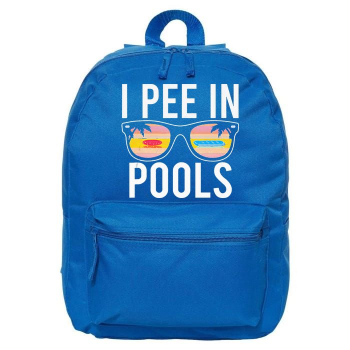 I Pee In Pools 16 in Basic Backpack