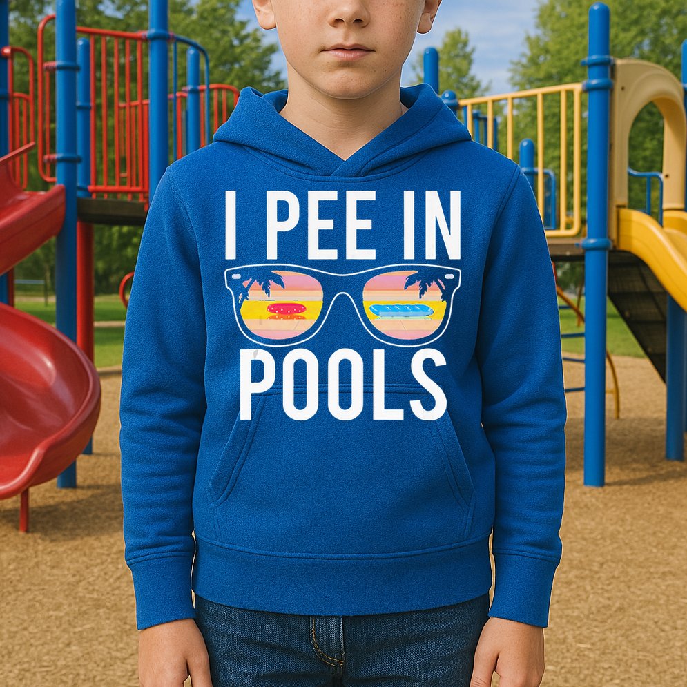 I Pee In Pools Kids Hoodie