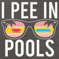 I Pee In Pools Cotton Canvas Backpack