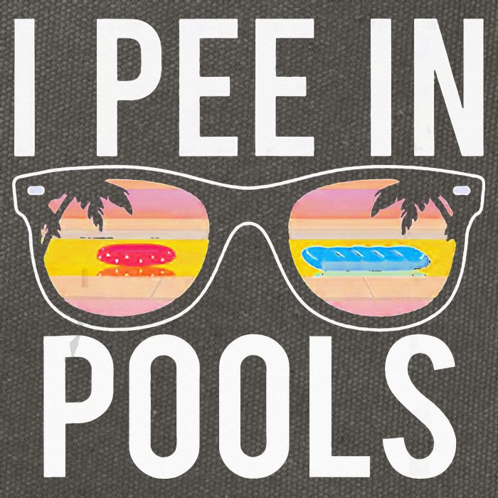 I Pee In Pools Cotton Canvas Backpack