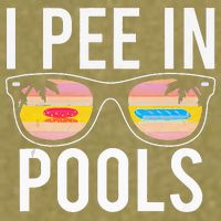 I Pee In Pools Garment-Dyed Women's Muscle Tee