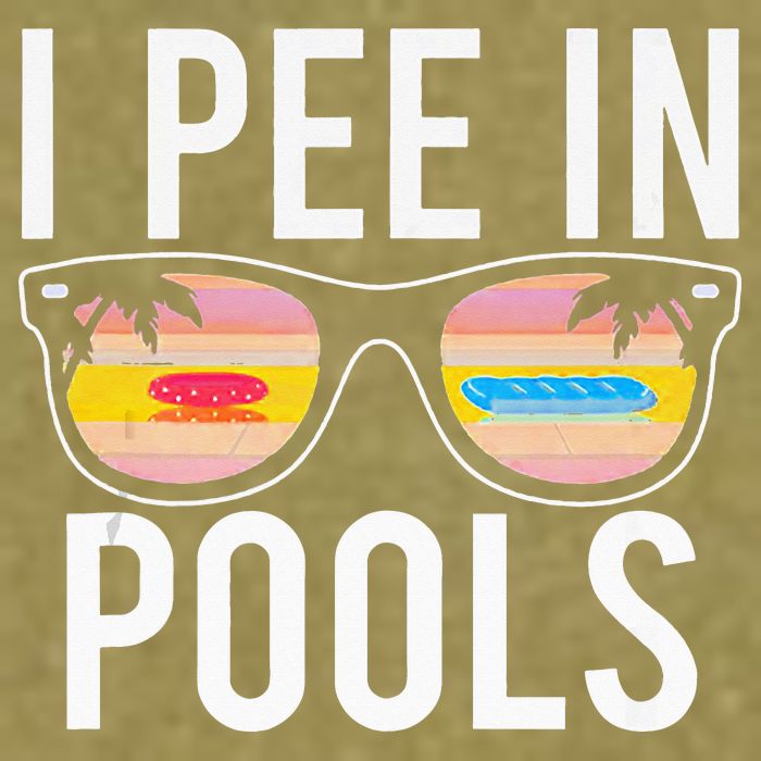 I Pee In Pools Garment-Dyed Women's Muscle Tee