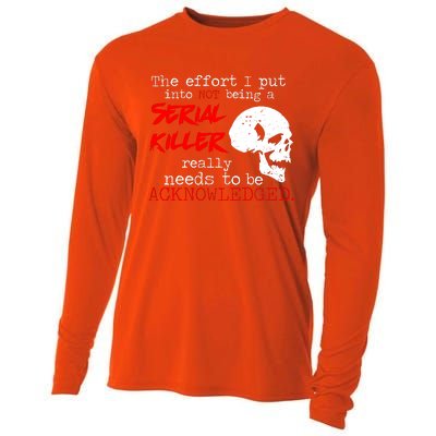 I Put Into Not Being A Serial Killer Effort Cooling Performance Long Sleeve Crew