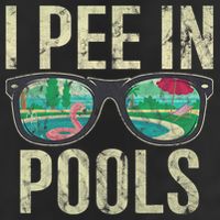 I Pee In Pools Glasses Summer Vacation Funny Cool Comfort Performance Bucket Hat