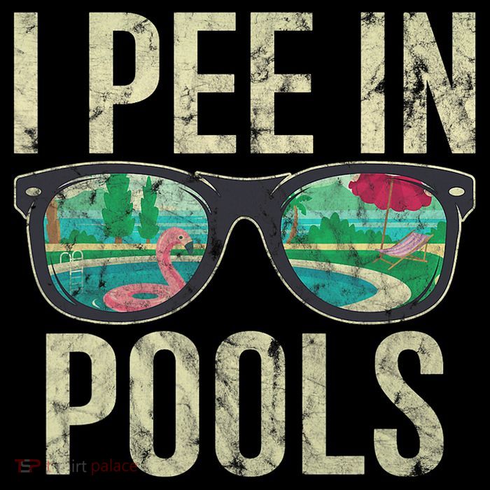 I Pee In Pools Glasses Summer Vacation Funny Flexfit Unipanel Trucker Cap