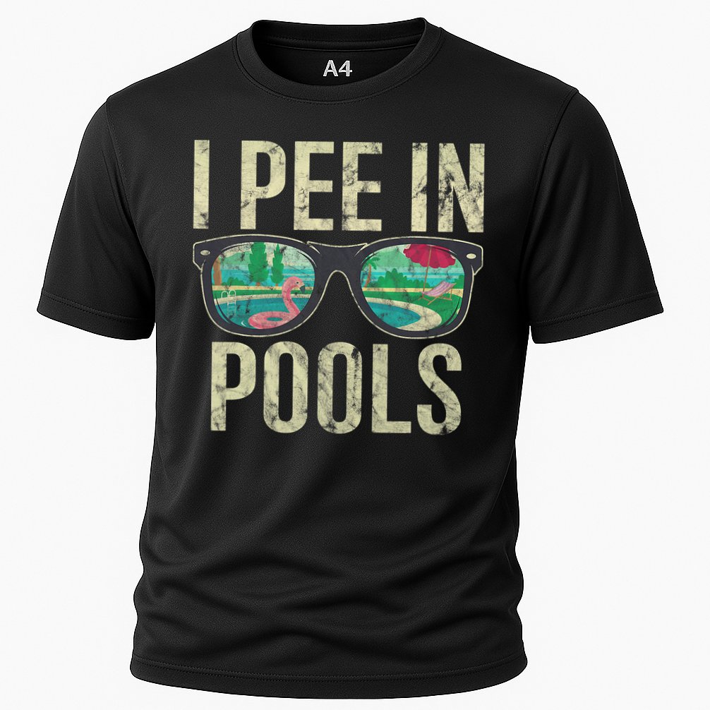 I Pee In Pools Glasses Summer Vacation Funny Performance Shirt