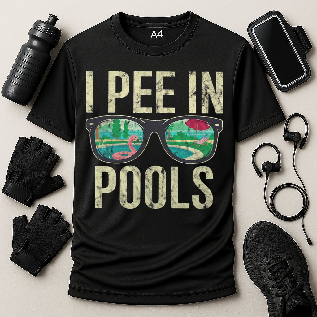 I Pee In Pools Glasses Summer Vacation Funny Performance Shirt