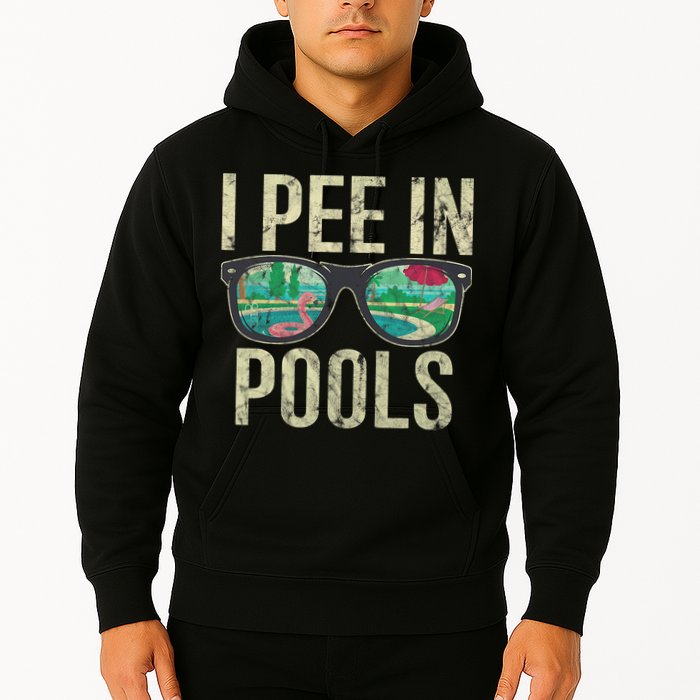 I Pee In Pools Glasses Summer Vacation Funny Hoodie