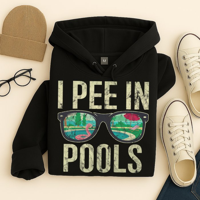 I Pee In Pools Glasses Summer Vacation Funny Hoodie
