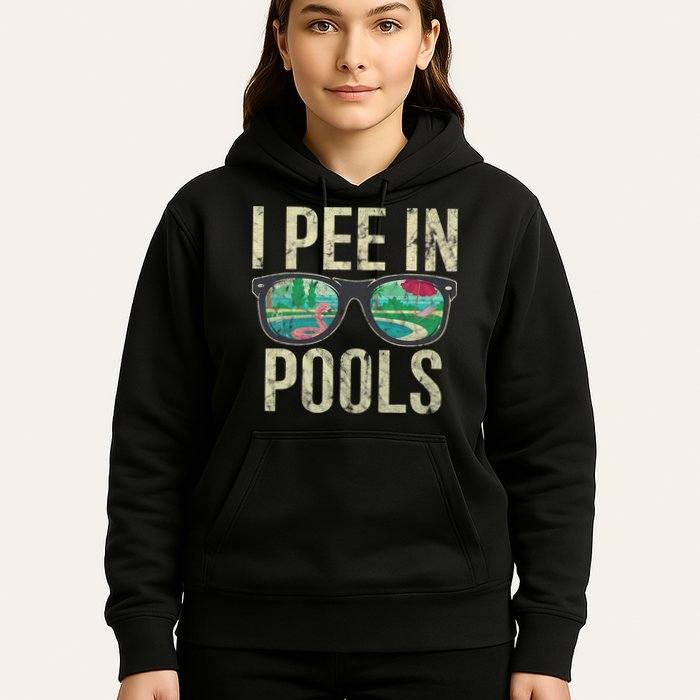 I Pee In Pools Glasses Summer Vacation Funny Hoodie