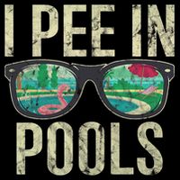 I Pee In Pools Glasses Summer Vacation Funny Hoodie