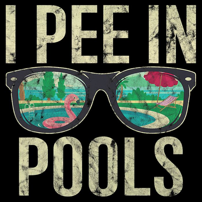 I Pee In Pools Glasses Summer Vacation Funny Hoodie