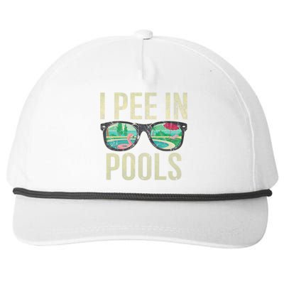 I Pee In Pools Glasses Summer Vacation Funny Snapback Five-Panel Rope Hat