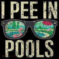 I Pee In Pools Glasses Summer Vacation Funny Premium T-Shirt