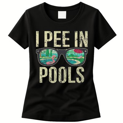 I Pee In Pools Glasses Summer Vacation Funny Women's T-Shirt