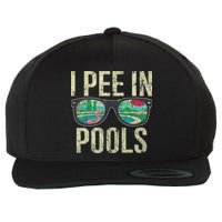 I Pee In Pools Glasses Summer Vacation Funny Wool Snapback Cap