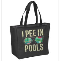 I Pee In Pools Glasses Summer Vacation Funny Zip Tote Bag