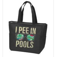 I Pee In Pools Glasses Summer Vacation Funny Zip Tote Bag