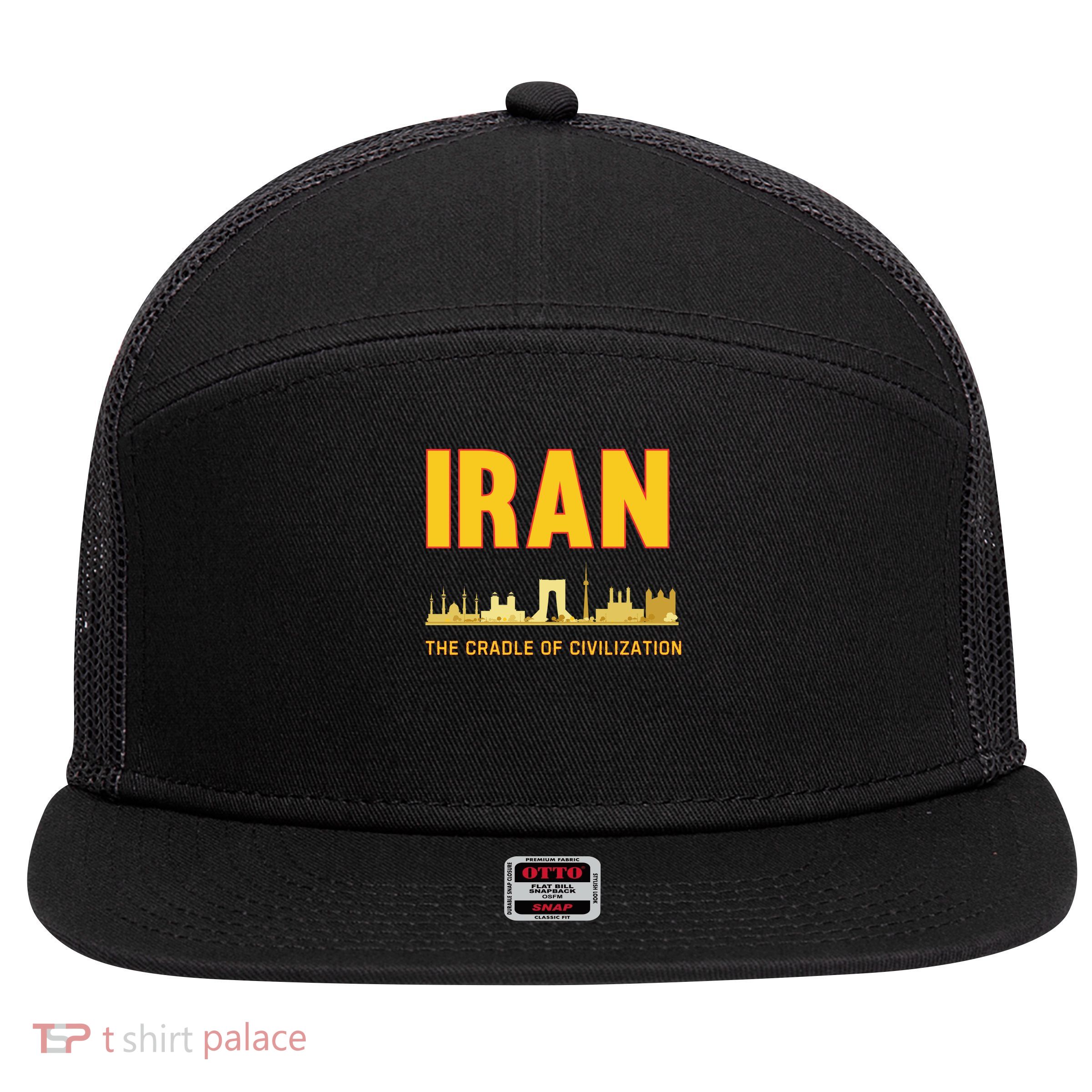 Iranian Pride Iran Nowruz  7 Panel Mesh Trucker Snapback Hat