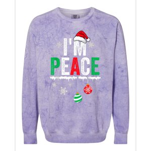 IM Peace I Come In Peace Funny Matching Couple Christmas Colorblast Crewneck Sweatshirt