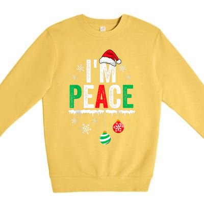 IM Peace I Come In Peace Funny Matching Couple Christmas Premium Crewneck Sweatshirt