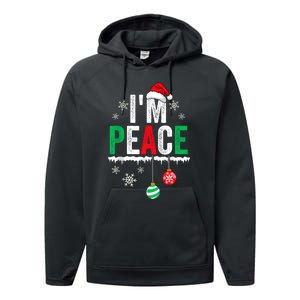 IM Peace I Come In Peace Funny Matching Couple Christmas Performance Fleece Hoodie