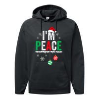 IM Peace I Come In Peace Funny Matching Couple Christmas Performance Fleece Hoodie