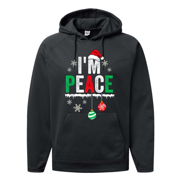 IM Peace I Come In Peace Funny Matching Couple Christmas Performance Fleece Hoodie