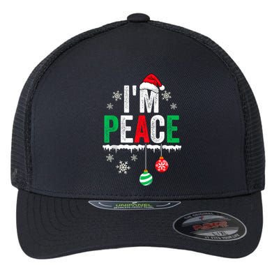 IM Peace I Come In Peace Funny Matching Couple Christmas Flexfit Unipanel Trucker Cap