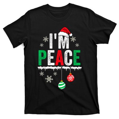 IM Peace I Come In Peace Funny Matching Couple Christmas T-Shirt