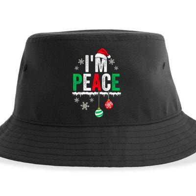 IM Peace I Come In Peace Funny Matching Couple Christmas Sustainable Bucket Hat