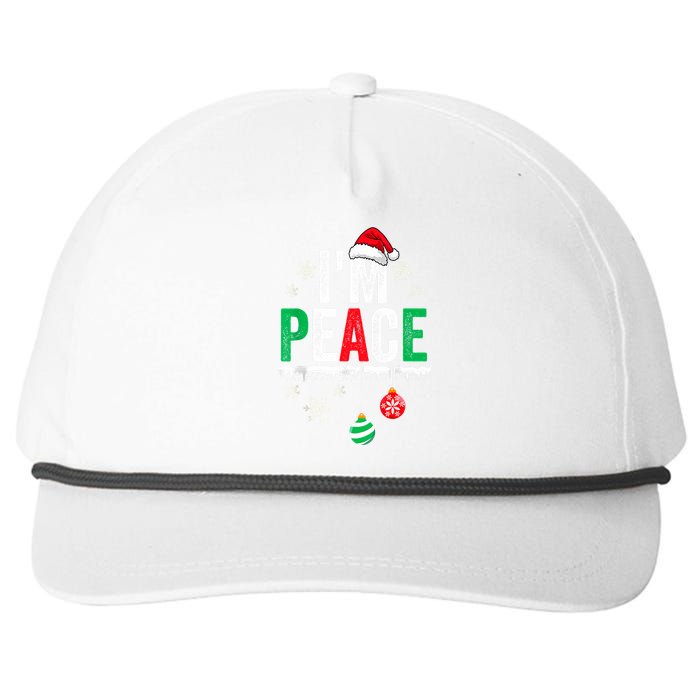 IM Peace I Come In Peace Funny Matching Couple Christmas Snapback Five-Panel Rope Hat