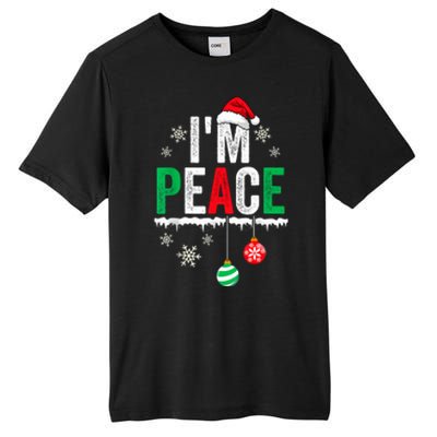 IM Peace I Come In Peace Funny Matching Couple Christmas Tall Fusion ChromaSoft Performance T-Shirt