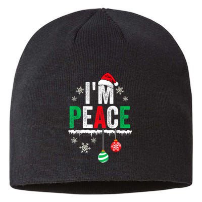 IM Peace I Come In Peace Funny Matching Couple Christmas Sustainable Beanie