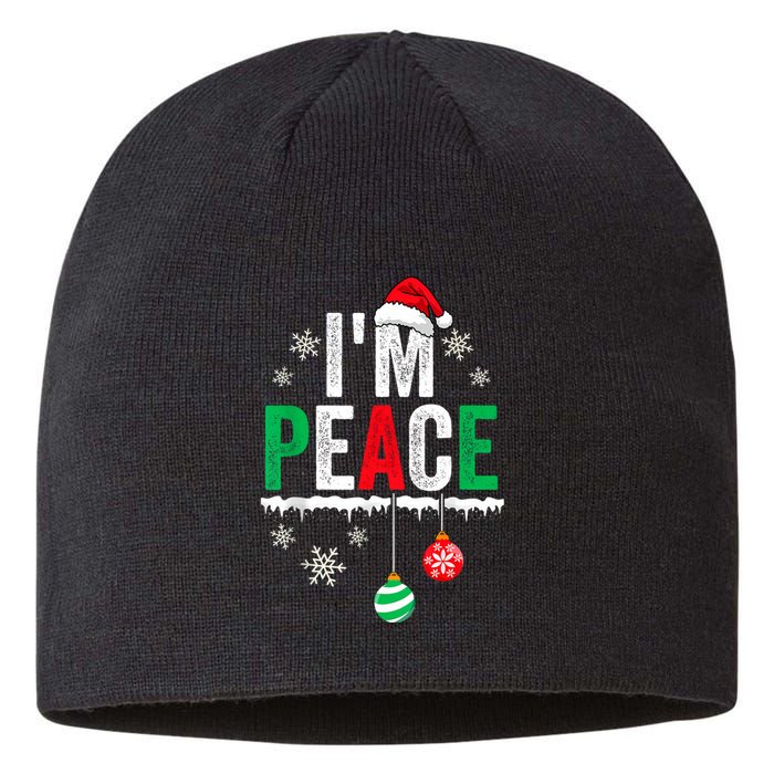 IM Peace I Come In Peace Funny Matching Couple Christmas Sustainable Beanie