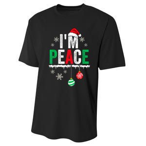 IM Peace I Come In Peace Funny Matching Couple Christmas Performance Sprint T-Shirt