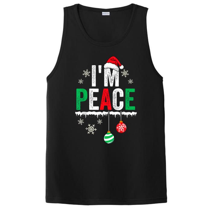 IM Peace I Come In Peace Funny Matching Couple Christmas PosiCharge Competitor Tank