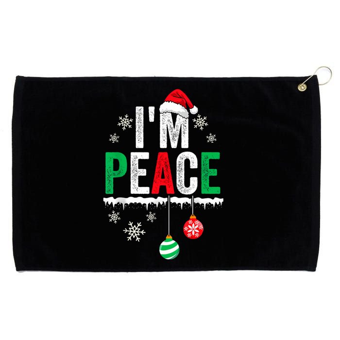 IM Peace I Come In Peace Funny Matching Couple Christmas Grommeted Golf Towel